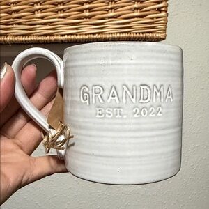 Mud Pie Grandma Est. 2022‎ Coffee Mug - Novelty Gift for grandmother